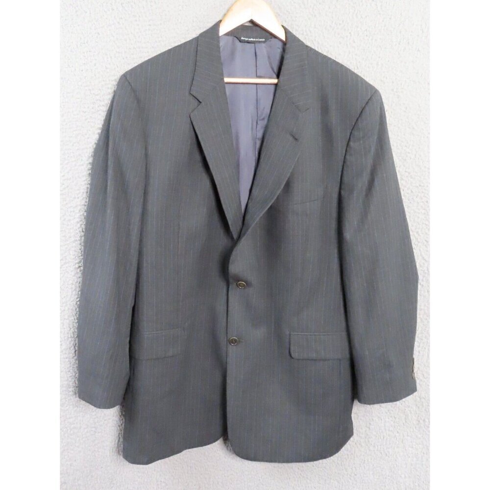 Coppley Ermenegildo Zegna Cloth Custom Blazer Jacket Sports Coat 46L Gray Stripe